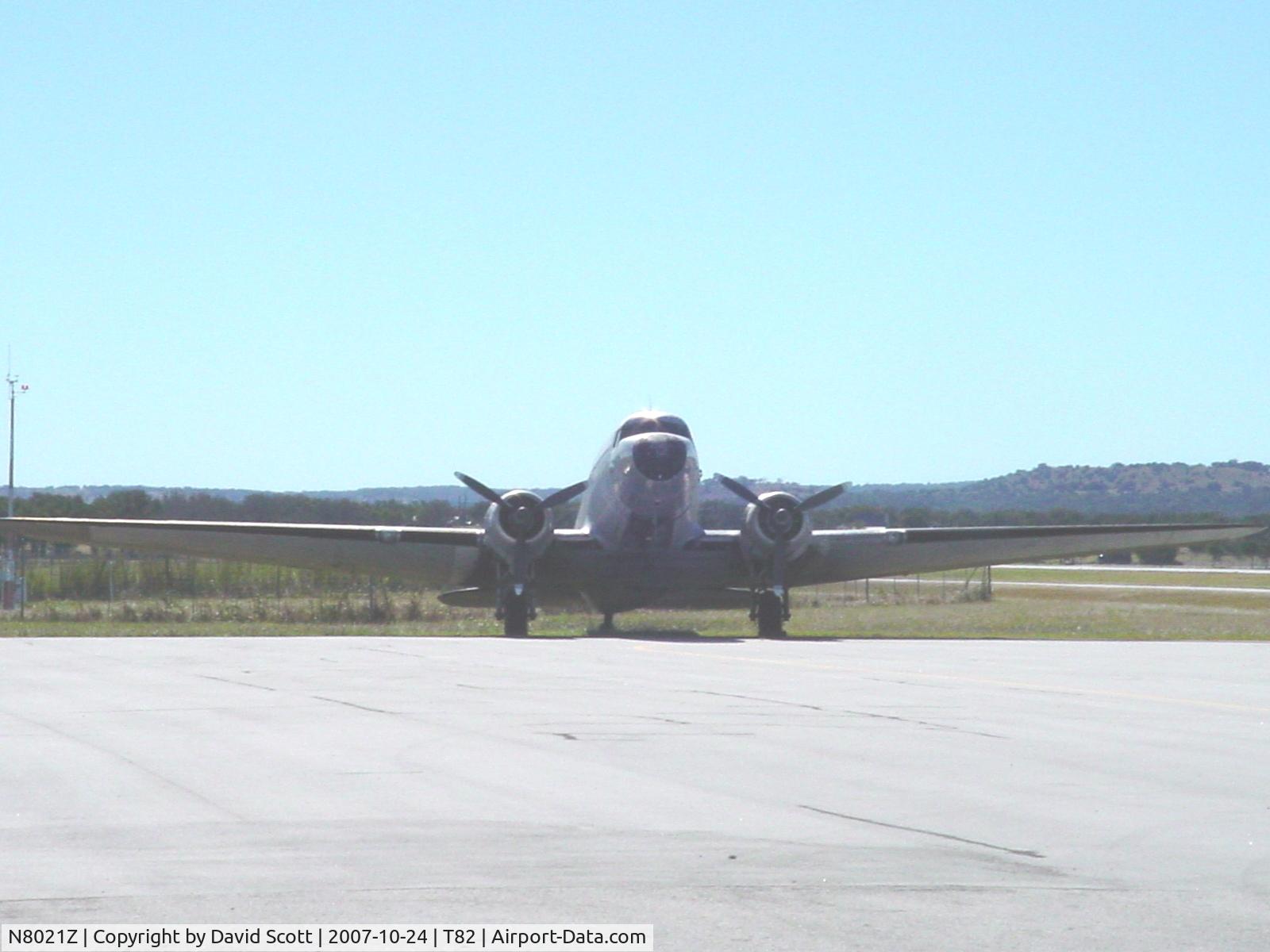 N8021Z, 1944 Douglas DC3C C/N 20444, N8021Z DC-3 from nose - snapshot (sorry I didn't use have my SLR with me!)