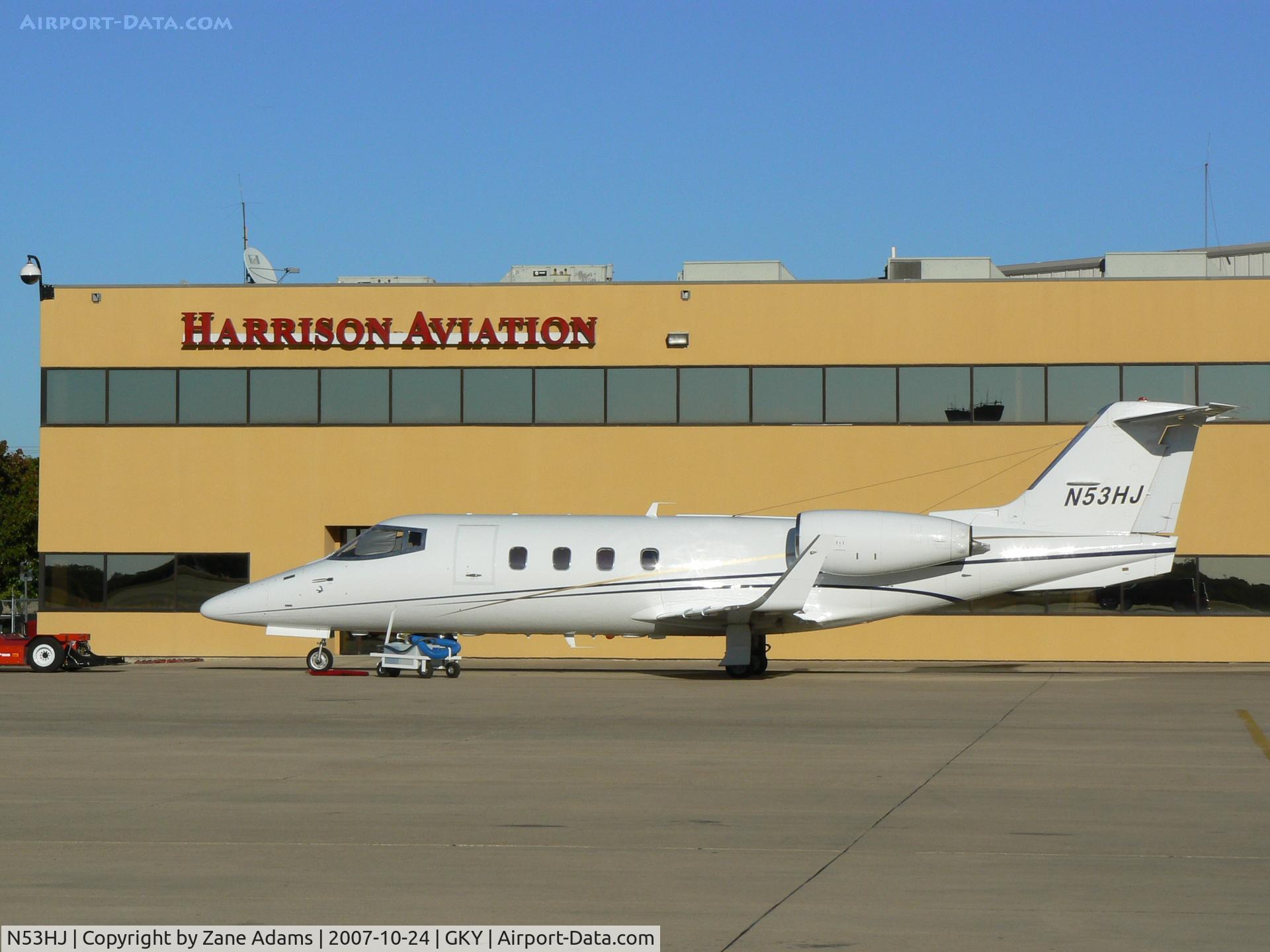 N53HJ, 1982 Gates Learjet 55 C/N 55-037, On the ramp at Arlington Muni