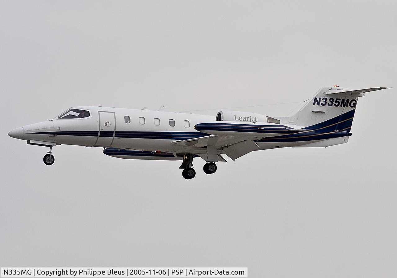 N335MG, 1987 Gates Learjet 35A C/N 626, about to land on rwy 31L.