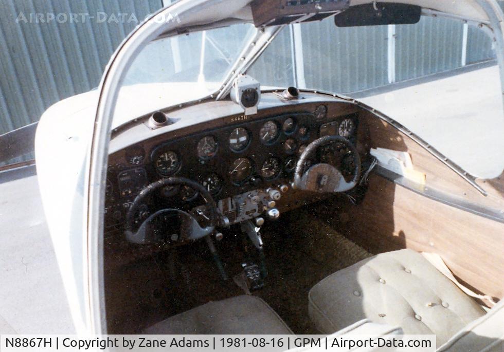 N8867H, 1947 North American Navion C/N NAV-4-867, On the ramp at Grand Prairie Muni