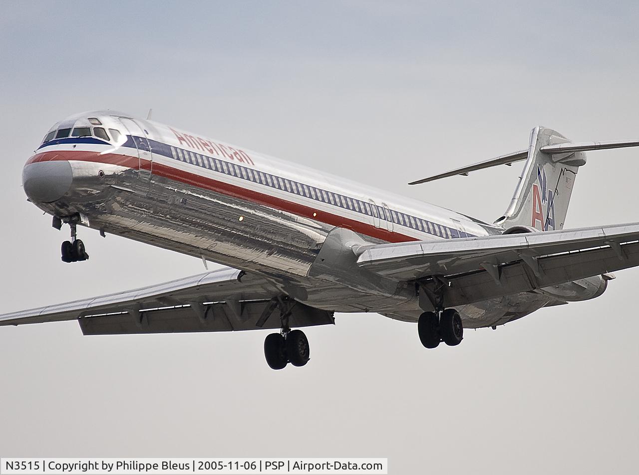 N3515, 1990 McDonnell Douglas MD-82 (DC-9-82) C/N 49892, Short final rwy 31L.