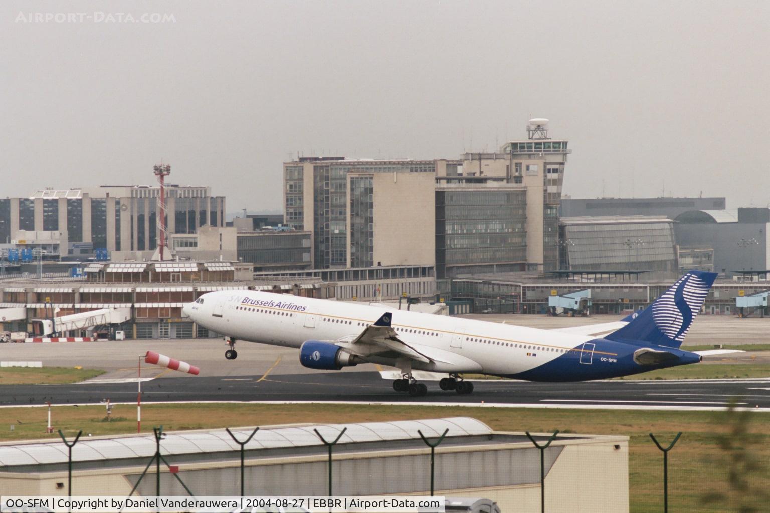 OO-SFM, 1993 Airbus A330-301 C/N 030, taking off on rwy 25L