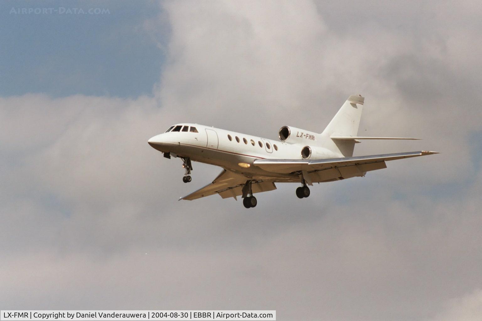 LX-FMR, 1986 Dassault Falcon 50 C/N 165, descending to rwy 25L