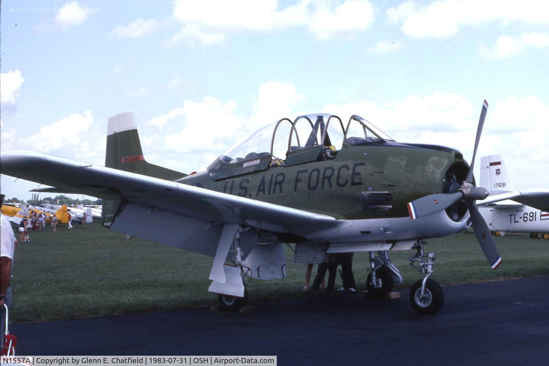N1557A, 1949 North American T-28A Trojan C/N 1300DM, At the EAA Fly In.
