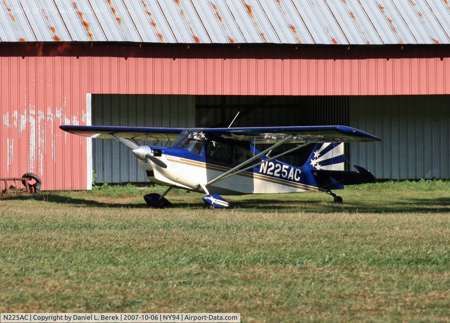 N225AC, 1996 American Champion 8KCAB Super Decathlon C/N 774-96, A 1996 AC Decathalon watches the oldtimers perform at Old Rhinebeck.
