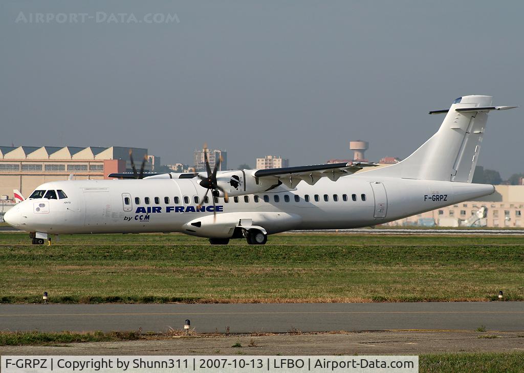 F-GRPZ, 2007 ATR 72-212A C/N 745, Taxiing holy point rwy 32R for departure