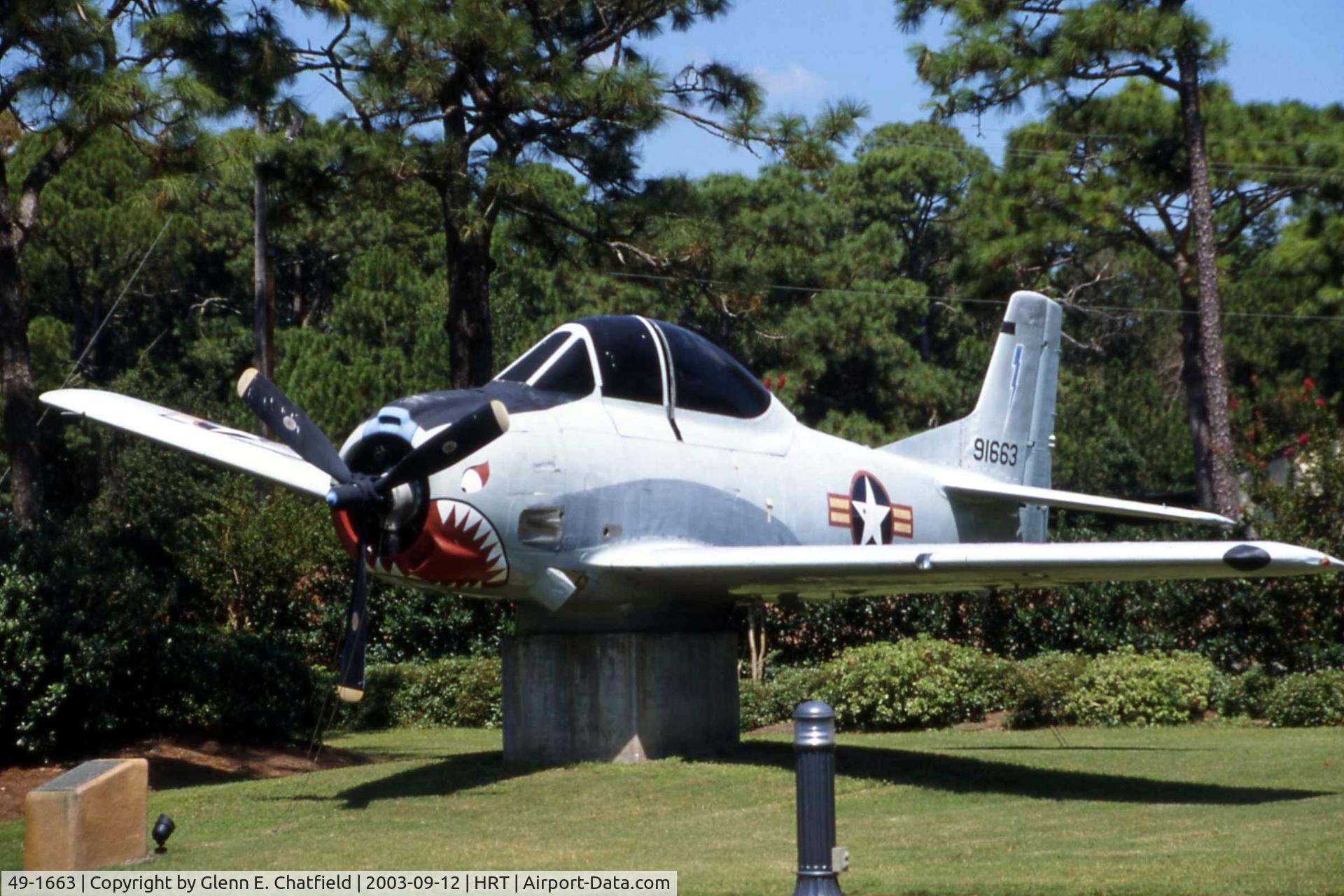 49-1663, 1950 North American T-28A Trojan C/N 159-175, T-28A at the Hurlburt Field Air Park