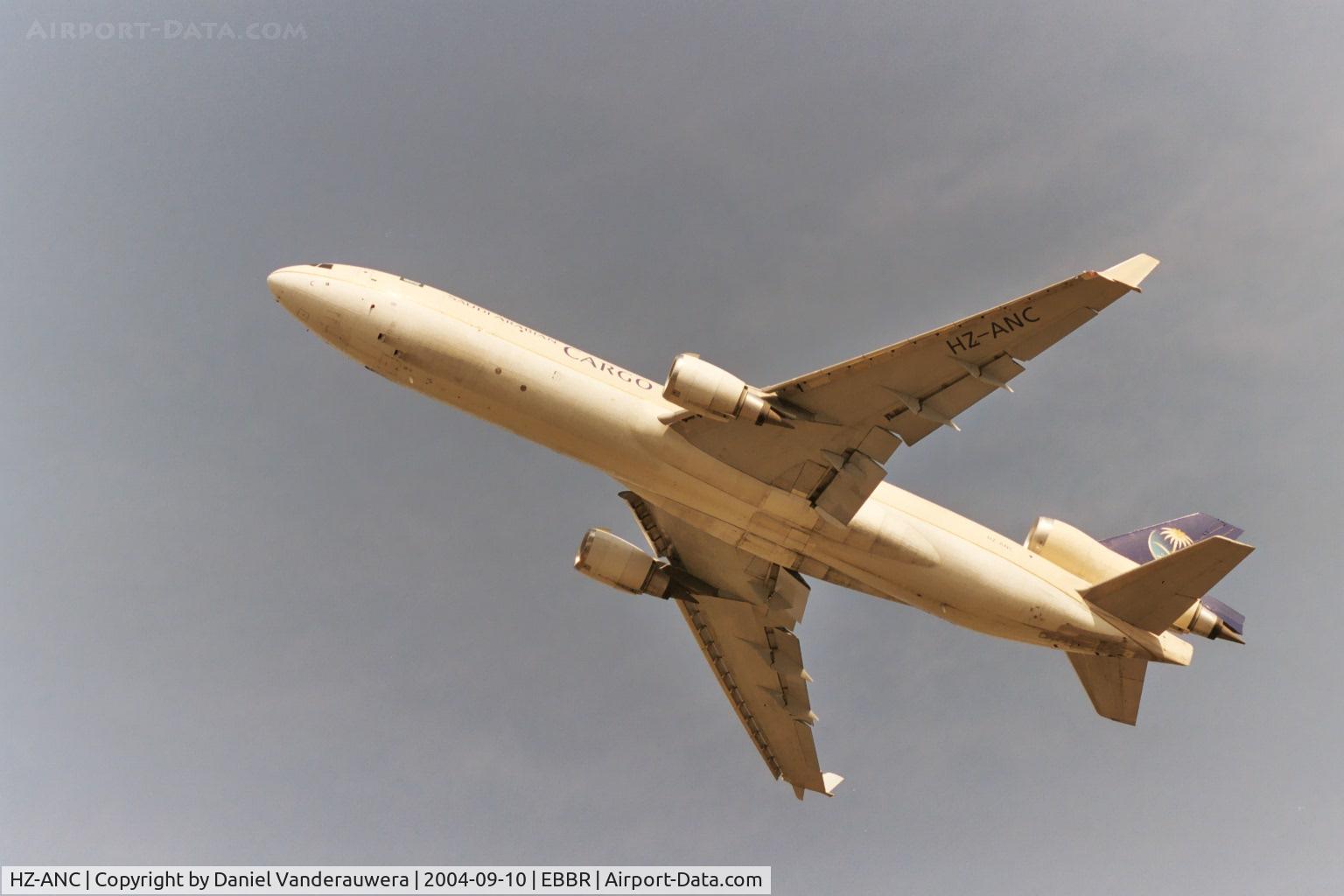 HZ-ANC, 1997 McDonnell Douglas MD-11F C/N 48776, taking off from rwy 25R