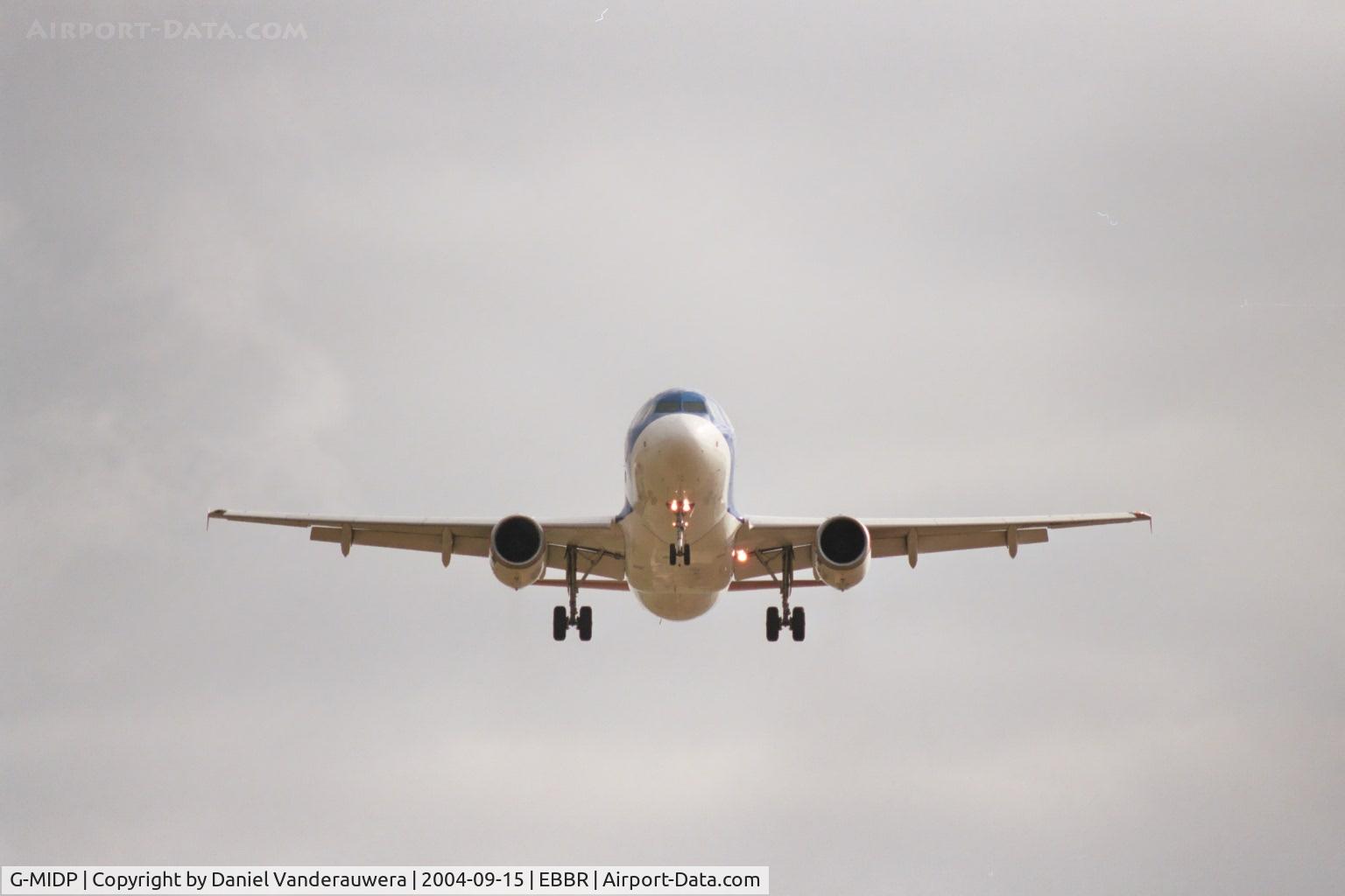 G-MIDP, 2002 Airbus A320-232 C/N 1732, arrival of flight BD145 to rwy 25L