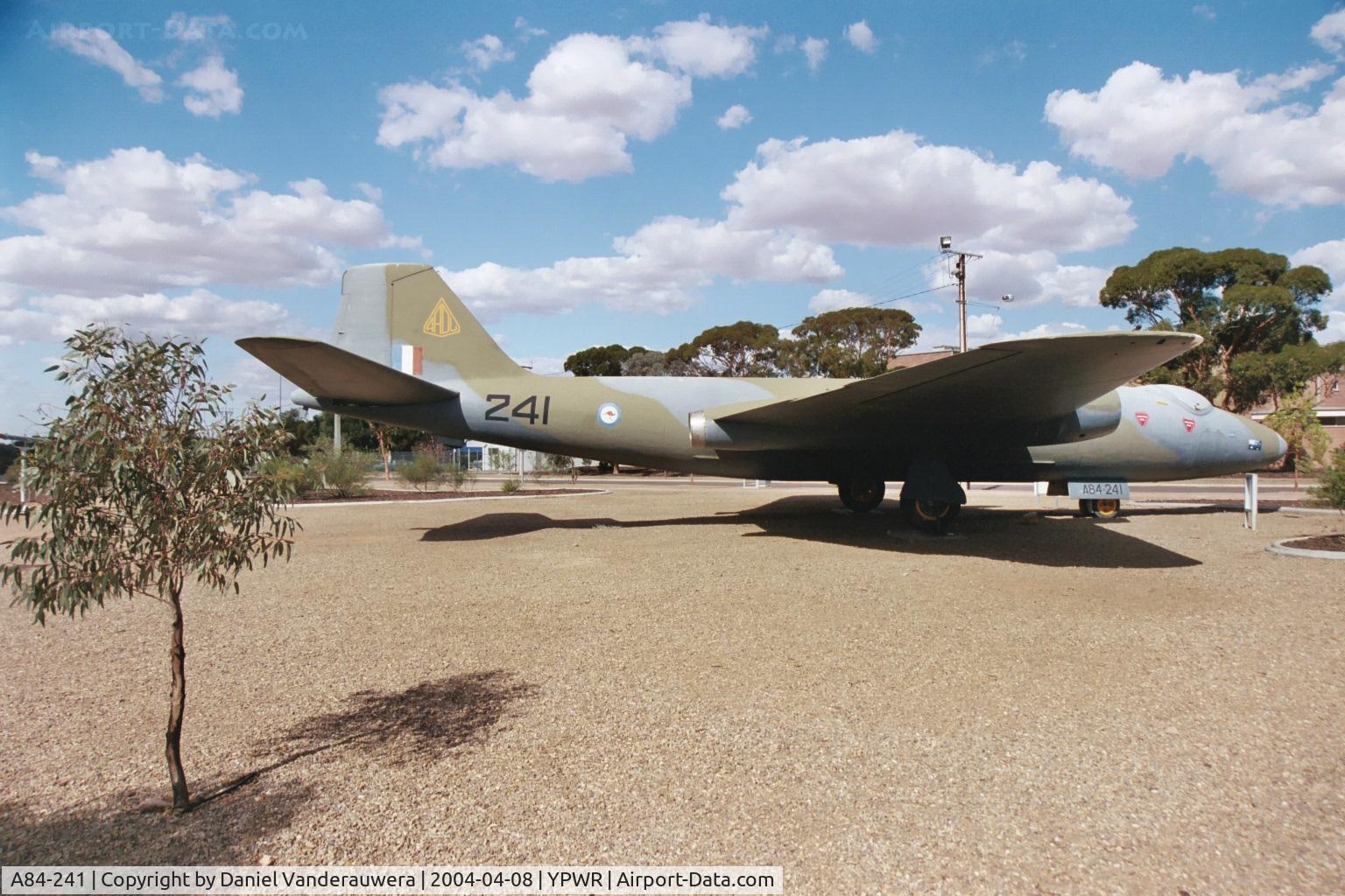 A84-241, 1952 English Electric Canberra B.20 C/N 41, to be seen on Woomera Missile Park