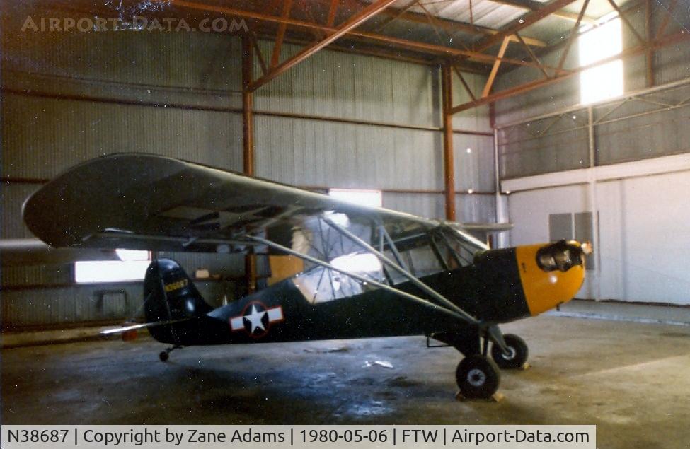 N38687, 1948 Piper PA-11 Cub Special C/N 7195, In the CAF hanger at Mecham Field