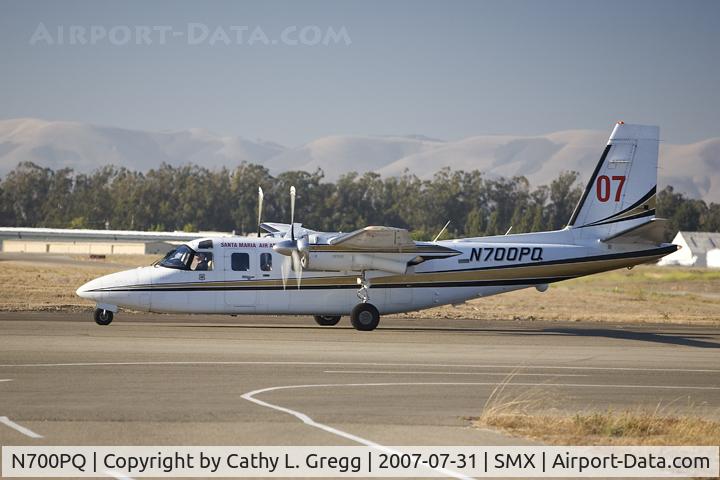 N700PQ, 1977 Rockwell International 690B C/N 11389, Taken at Santa Maria Airport during the Zaca Fire
