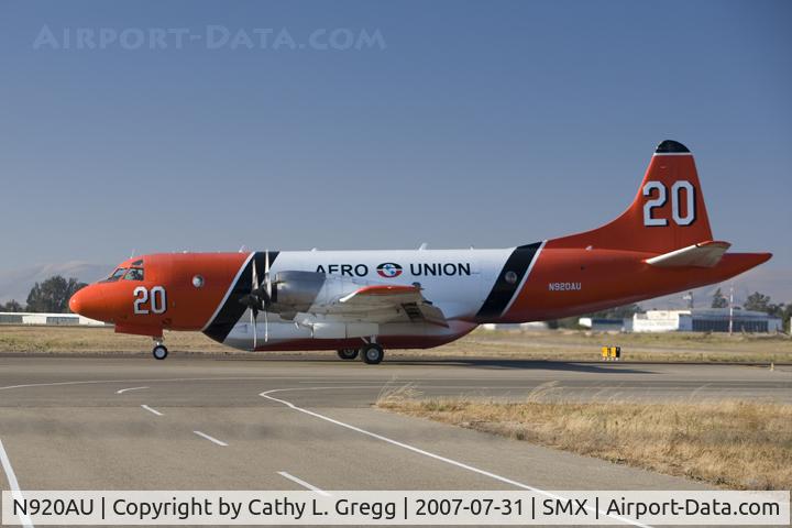 N920AU, 1963 Lockheed P-3A Orion C/N 185-5039 (150513), Taken at Santa Maria Airport during the Zaca Fire