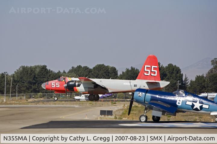 N355MA, 1957 Lockheed SP-2H (P2V-7S) Neptune C/N 726-7229, Taken at Santa Maria Airport during the Zaca Fire