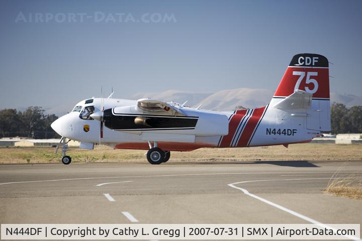 N444DF, Marsh Aviation S-2F3AT C/N 151654, Taken at Santa Maria Airport during the Zaca Fire