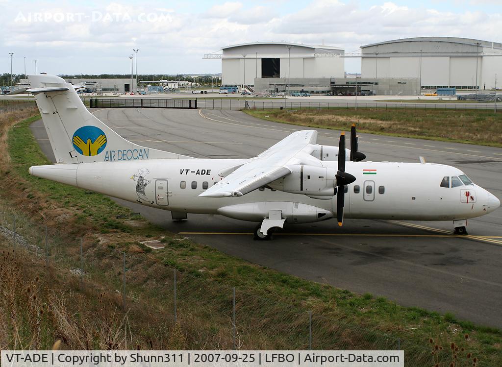 VT-ADE, 1995 ATR 42-320 C/N 406, Parked at the Latecoere Aeroservice apron