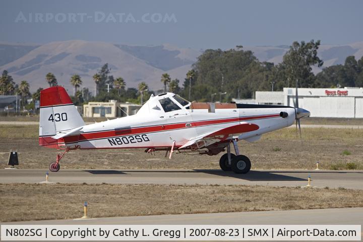 N802SG, 2002 Air Tractor Inc AT-802A C/N 802A-0135, Taken at Santa Maria Airport during the Zaca Fire