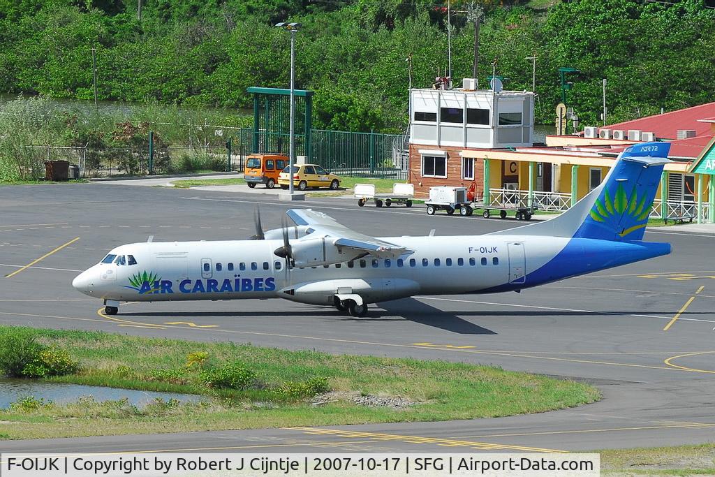 F-OIJK, 2006 ATR 72-212A C/N 736, Air Caraibes ATR getting ready for departure