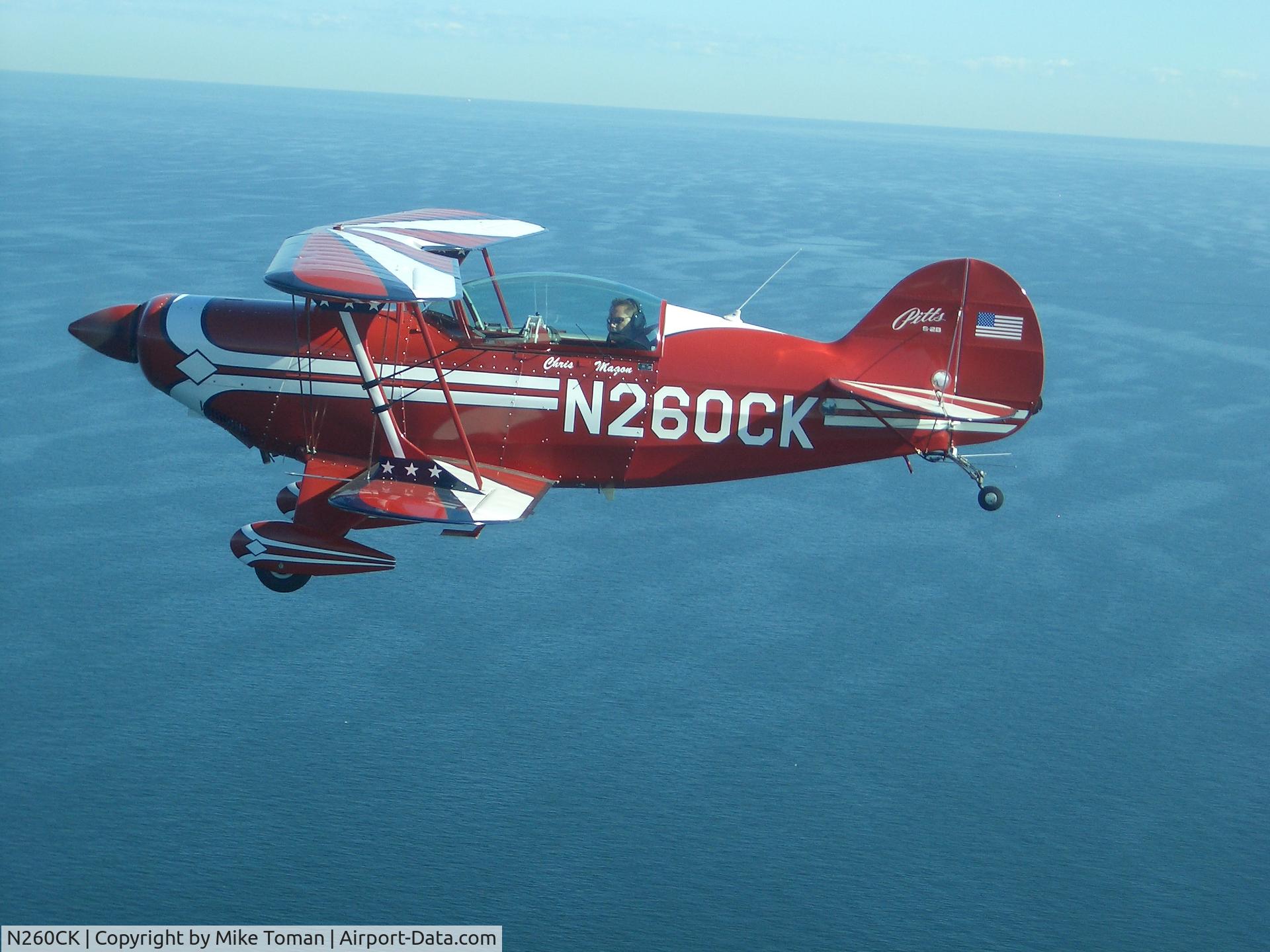 N260CK, 1991 Aviat Pitts S-2B Special C/N 5225, Over Lake Erie