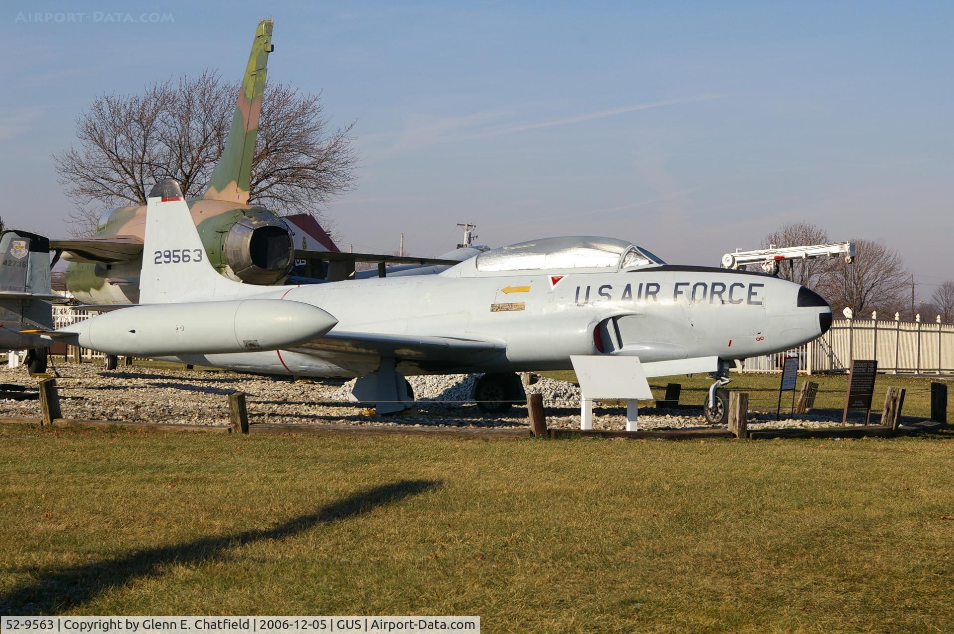 52-9563, 1952 Lockheed T-33A-1-LO Shooting Star C/N 580-7723, T-33A at the Grissom AFM museum