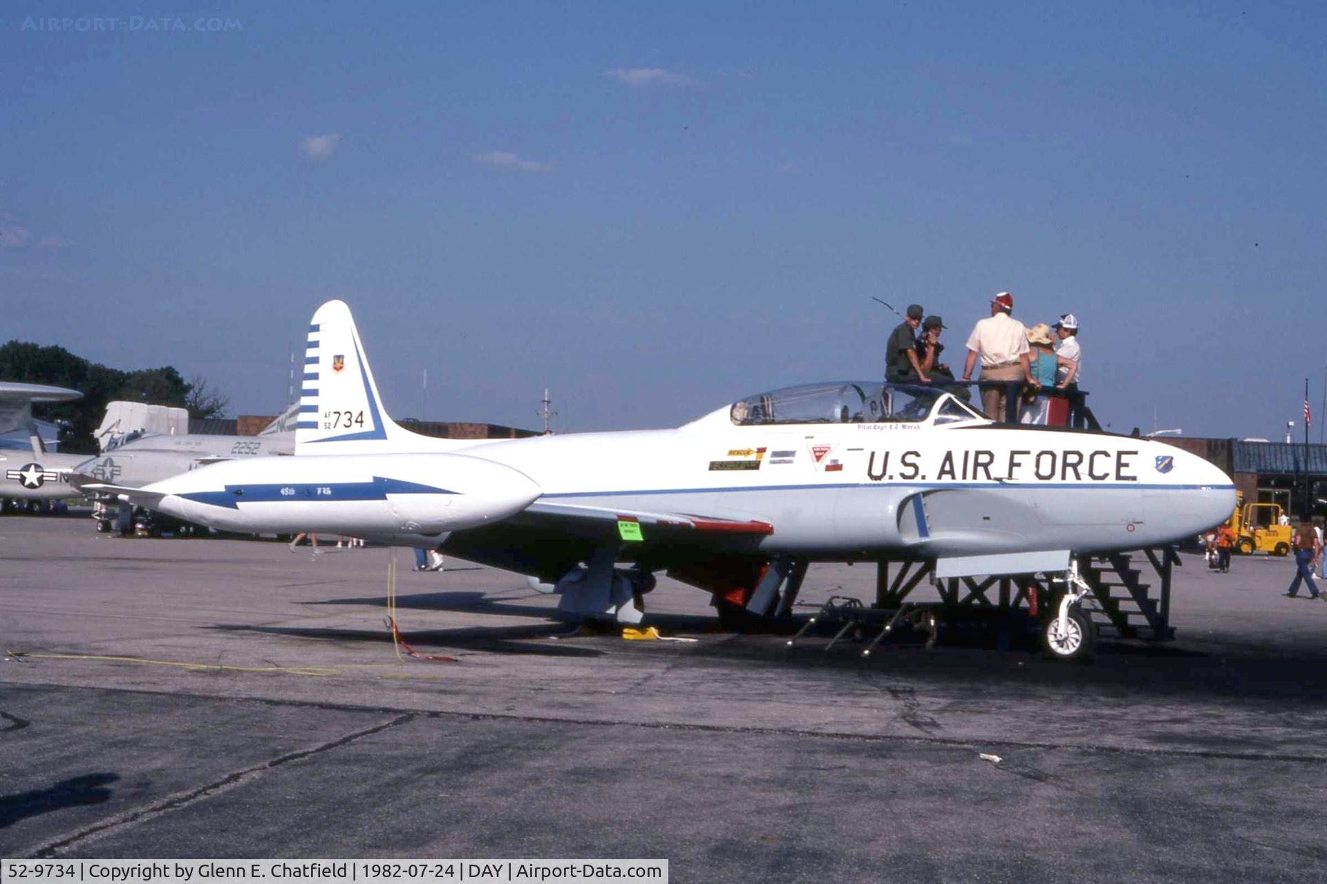 52-9734, 1952 Lockheed T-33A-1-LO Shooting Star C/N 580-7959, T-33A at the Dayton International Air Show