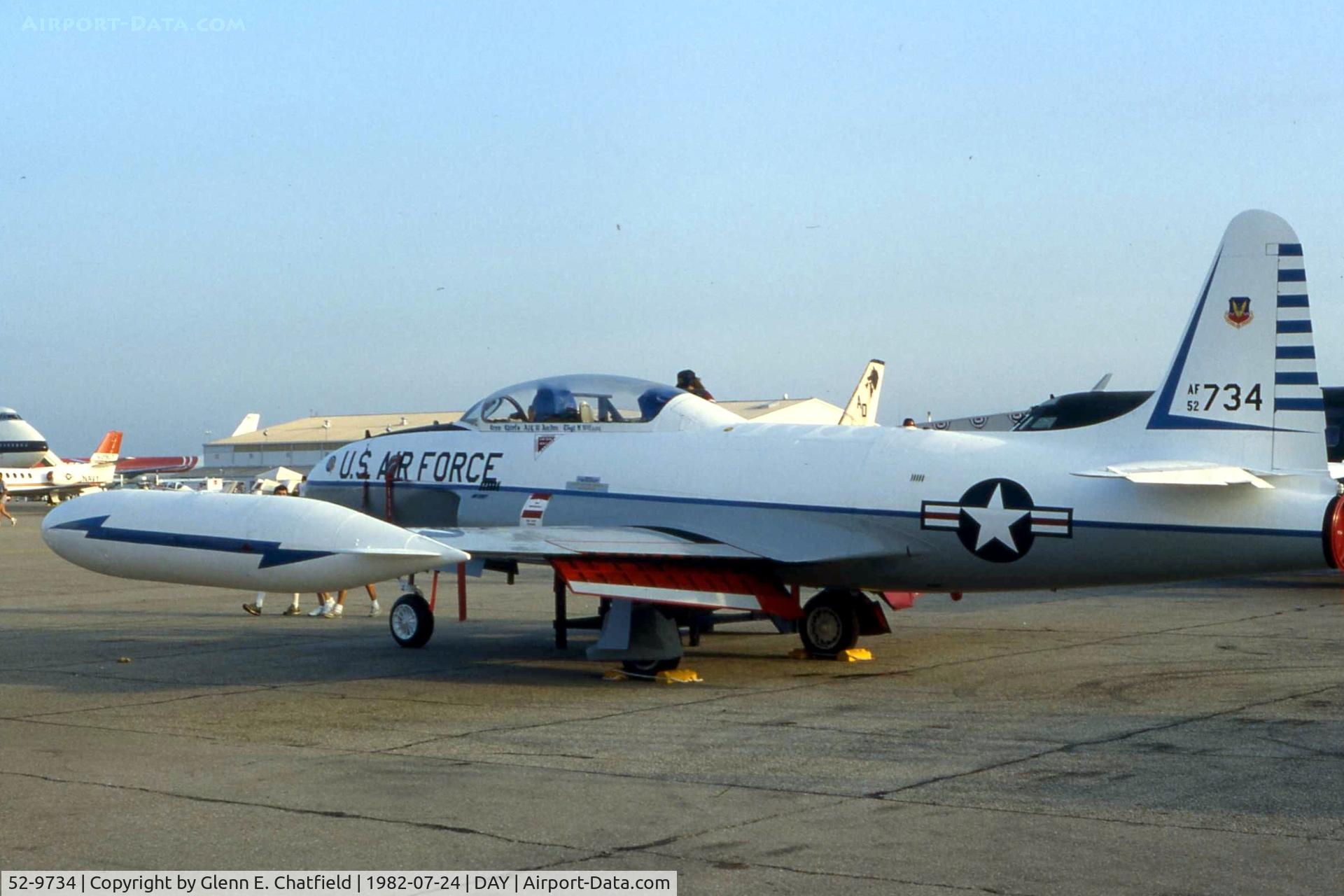 52-9734, 1952 Lockheed T-33A-1-LO Shooting Star C/N 580-7959, T-33A at the Dayton International Air Show