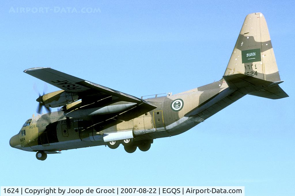 1624, Lockheed C-130H Hercules C/N 382-5267, As support for the Tornado deployment the Saudi AF sent a great number of Hercules. 1624 was one of them.