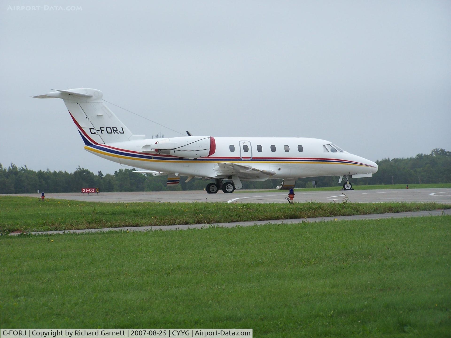 C-FORJ, 1986 Cessna 650 Citation III C/N 650-0104, Charlottetown