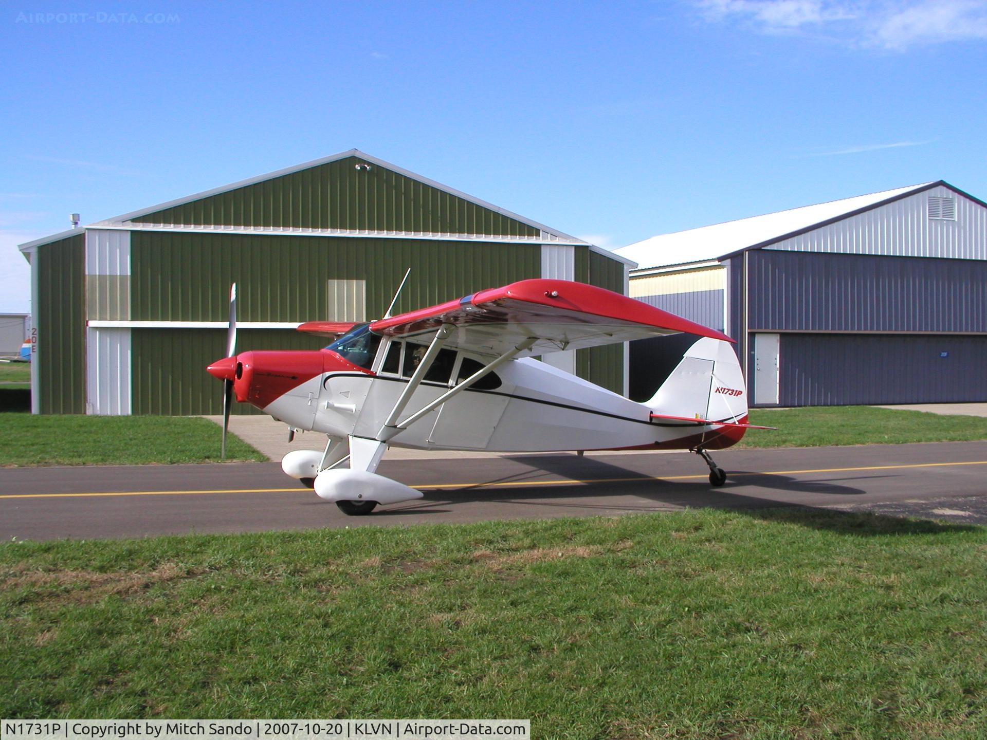 N1731P, 1954 Piper PA-22 C/N 22-2521, Taxiing to Runway 12.