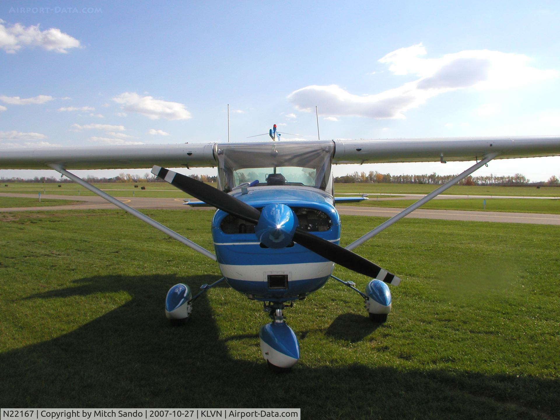 N22167, 1967 Cessna 150H C/N 15068112, Parked at Airlake.
