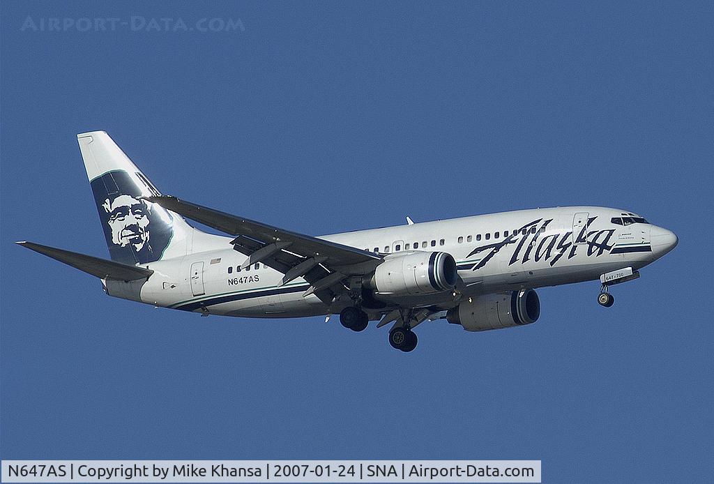 N647AS, 2003 Boeing 737-790 C/N 33012, Alaska B737-790 on short final