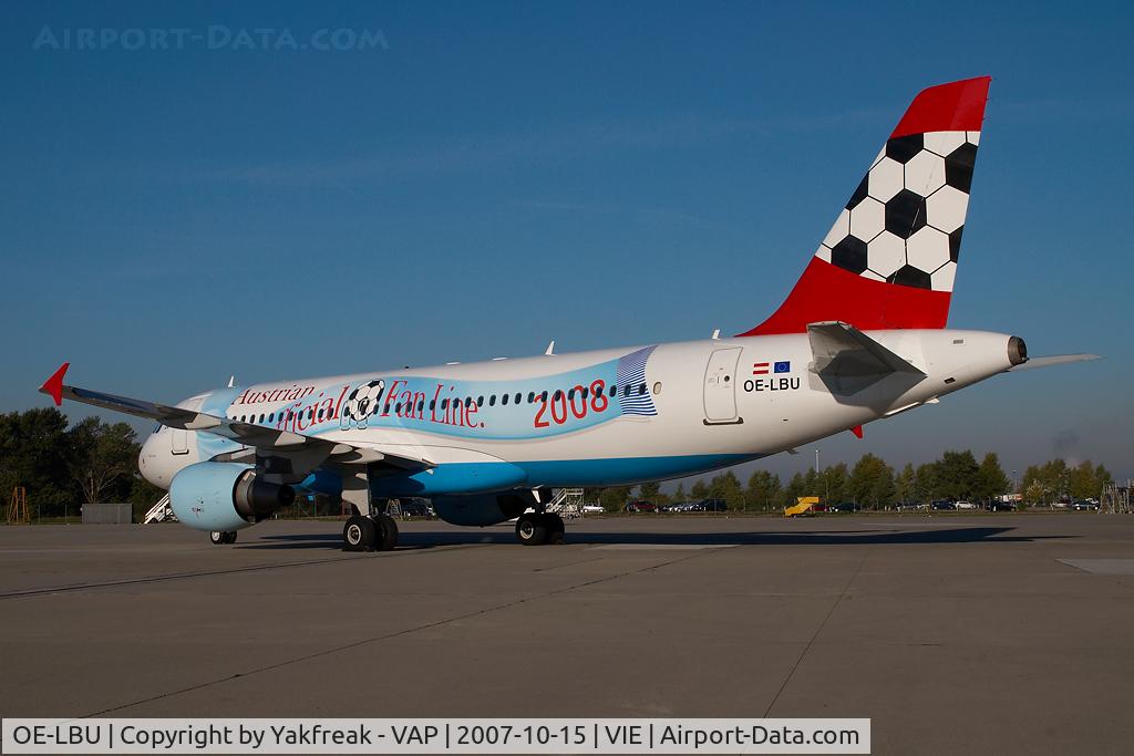 OE-LBU, 2001 Airbus A320-214 C/N 1478, Austrian Airlines Airbus 320 in Euro 2008 colors