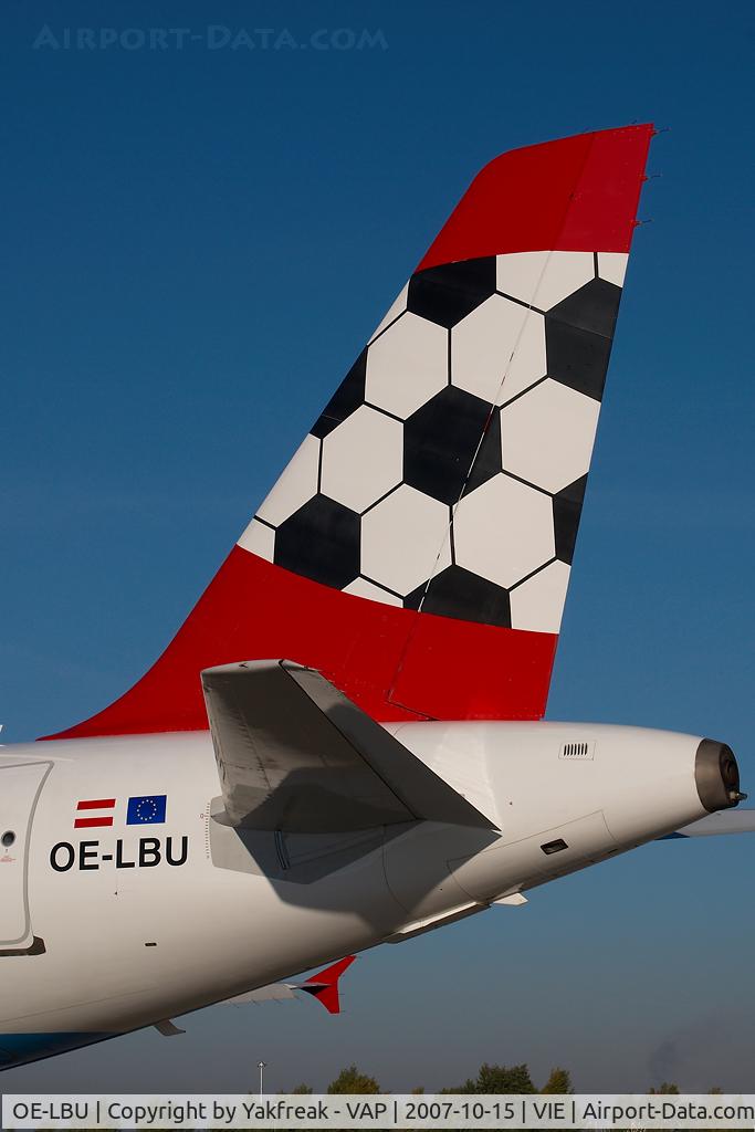 OE-LBU, 2001 Airbus A320-214 C/N 1478, Austrian Airlines Airbus 320 in Euro 2008 colors