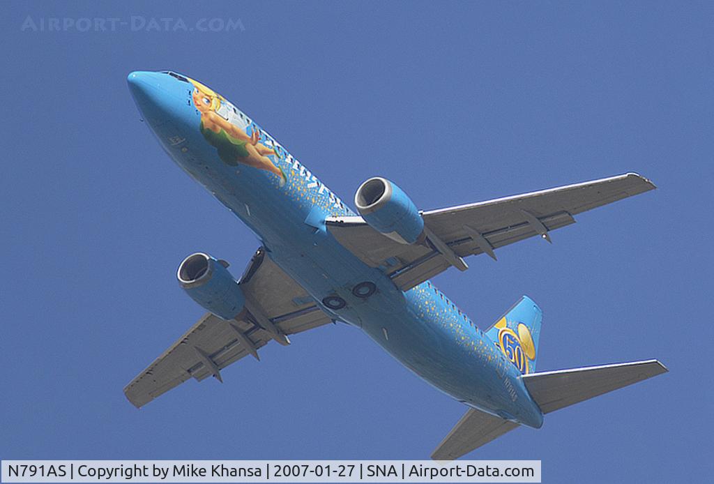N791AS, 1997 Boeing 737-490 C/N 28886, Alaska B737-490 Disney's 50th Anniversary's paint Scheme featuring 