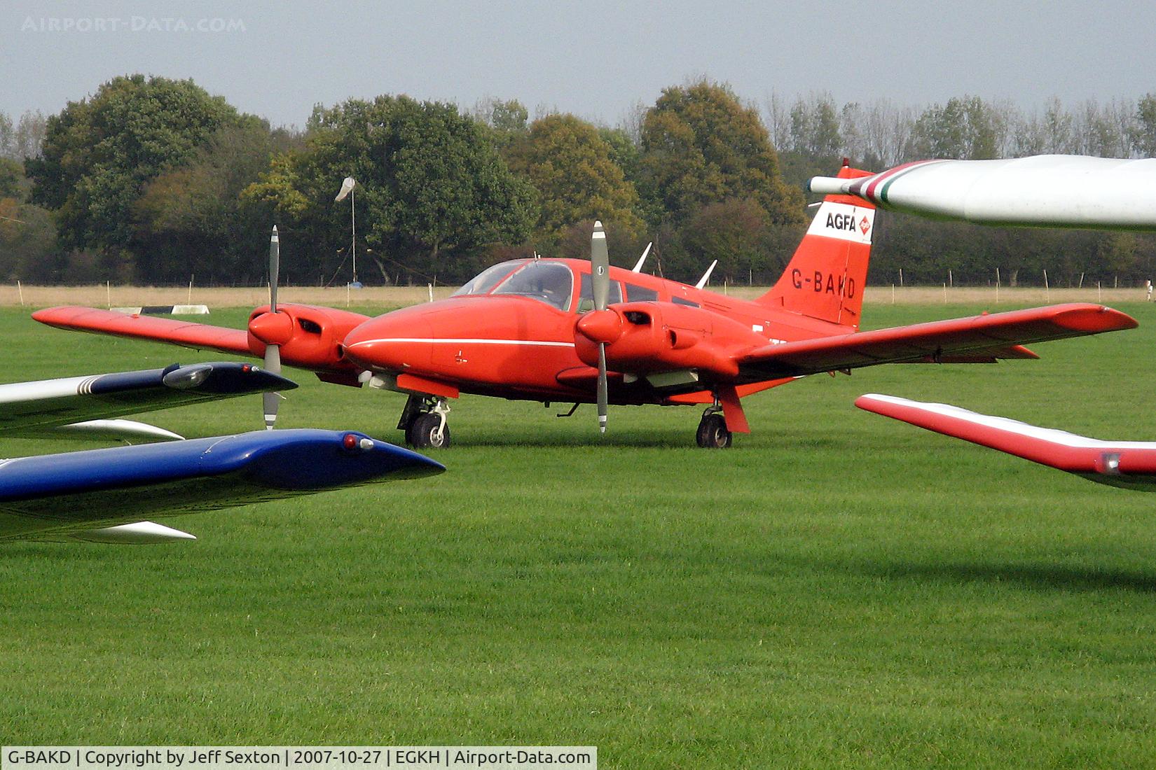 G-BAKD, 1972 Piper PA-34-200 Seneca C/N 34-7350013, Headcorn Flight-line