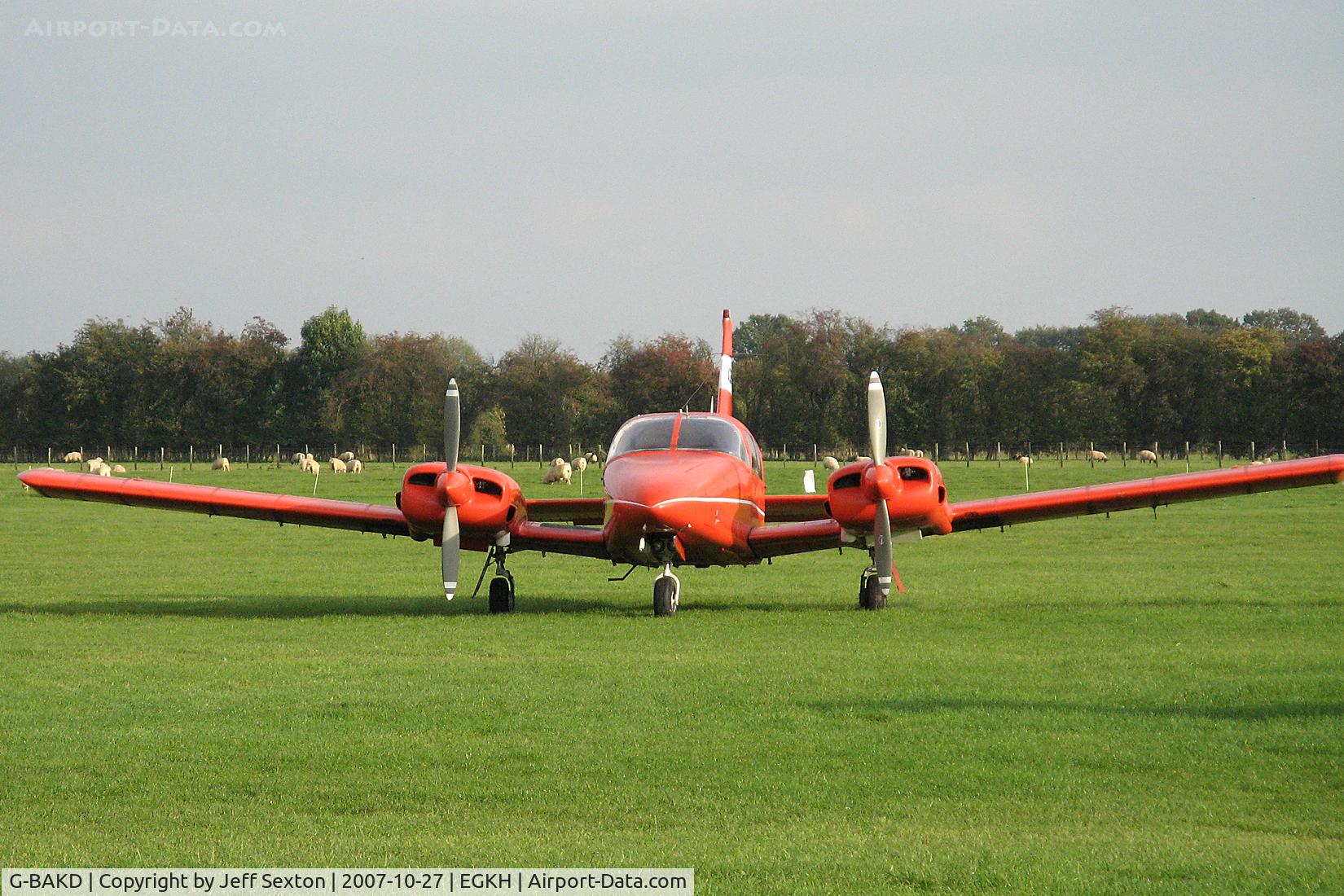 G-BAKD, 1972 Piper PA-34-200 Seneca C/N 34-7350013, Headcorn Flight-line