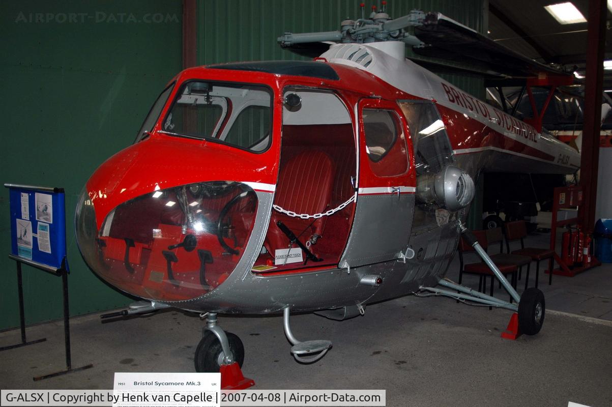 G-ALSX, Bristol 171 Sycamore Mk.3 C/N 12892, Bristol Sycamore Mk.3 in the Helicopter Museum in Weston-super-Mare