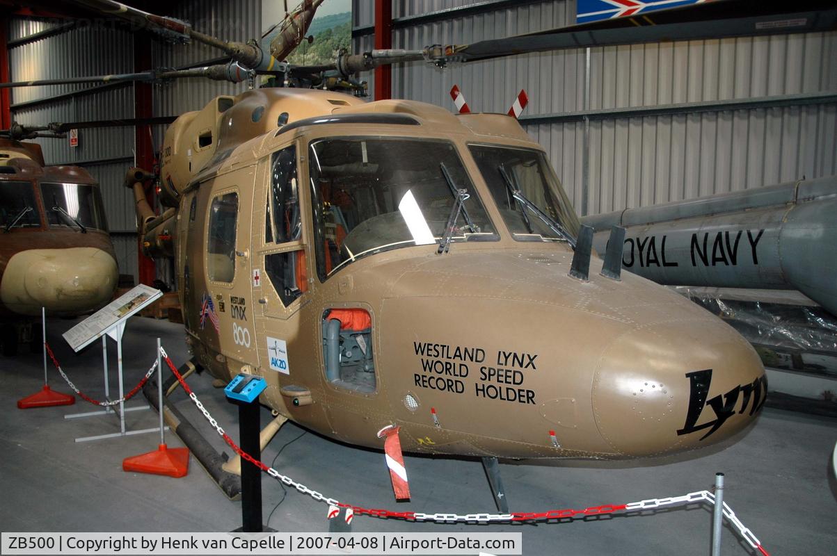 ZB500, Westland Lynx 800 C/N 102, Lynx 800 in the Helicopter Museum in Weston-super-Mare, UK