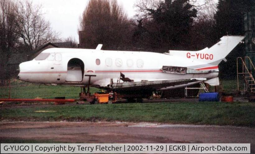 G-YUGO, 1966 Hawker Siddeley HS.125 Series 1B/R-522 C/N 25094, Withdrawn from use at Biggin Hill