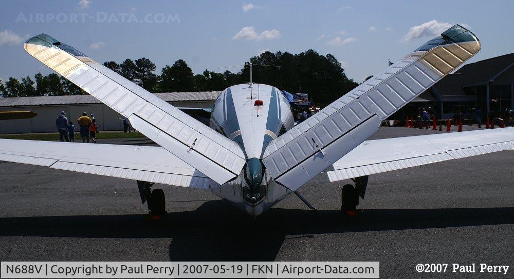 N688V, 1960 Beech M35 Bonanza C/N D-6393, Tight on her ruddervators