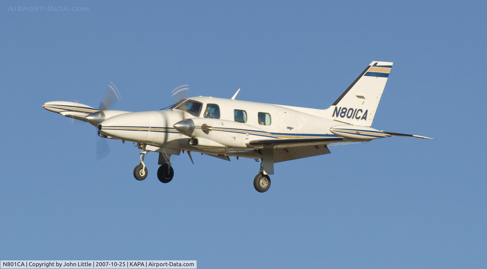 N801CA, 1980 Piper PA-31T1 C/N 31T-8104018, Turning Final 17L