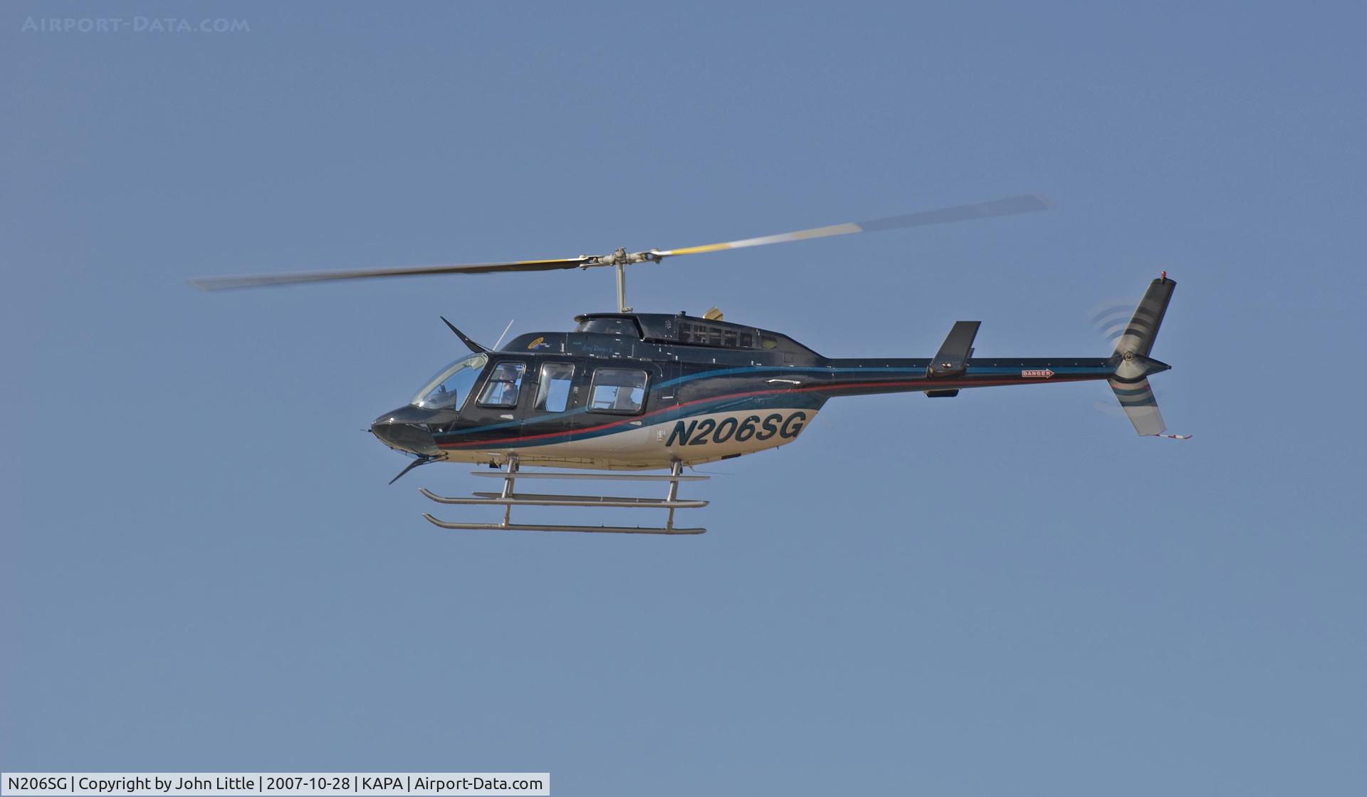 N206SG, 2000 Bell 206L-4 LongRanger IV LongRanger C/N 52240, Using approach to 17L for Ramp Landing at Jet Center