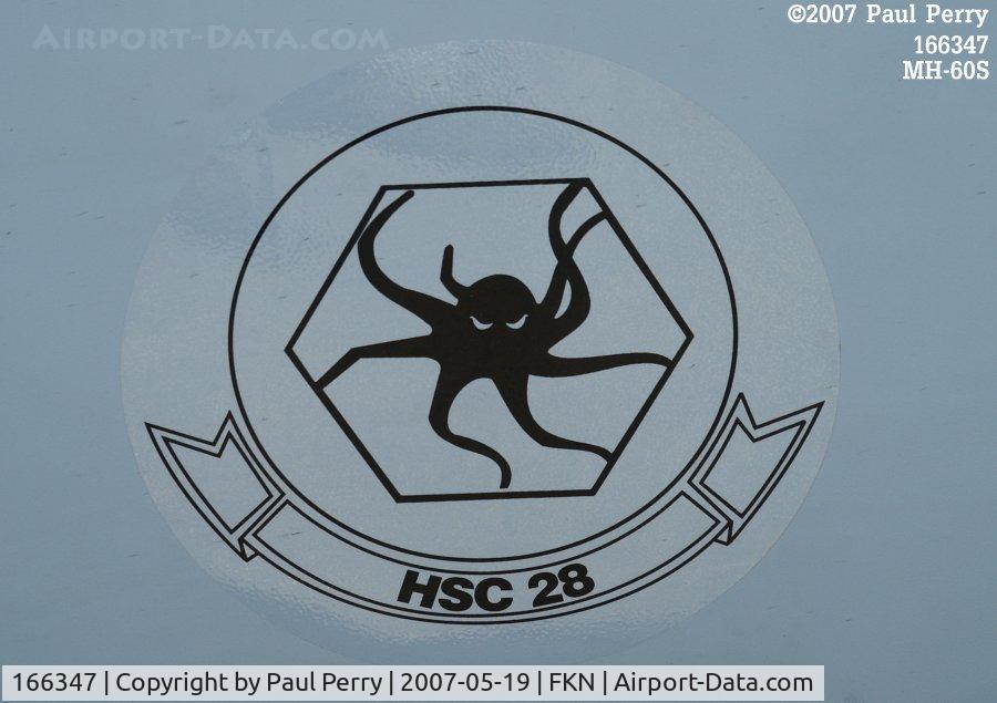 166347, Sikorsky MH-60S Knighthawk C/N Not found 166347, Unit badge of the Dragon Whales, out of NAVSTA Norfolk