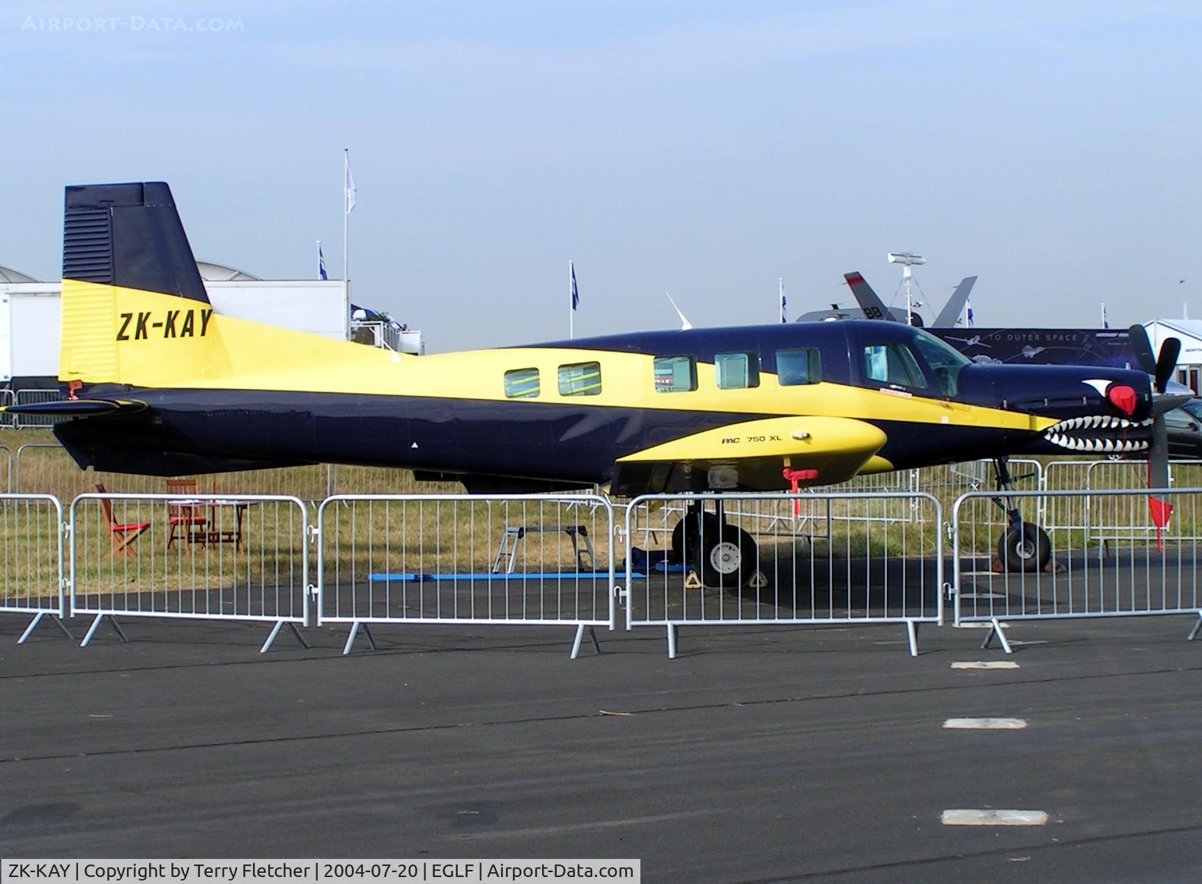 ZK-KAY, Pacific Aerospace 750XL C/N 107, Pacific Aerospace 750XL at Farnborough 2004