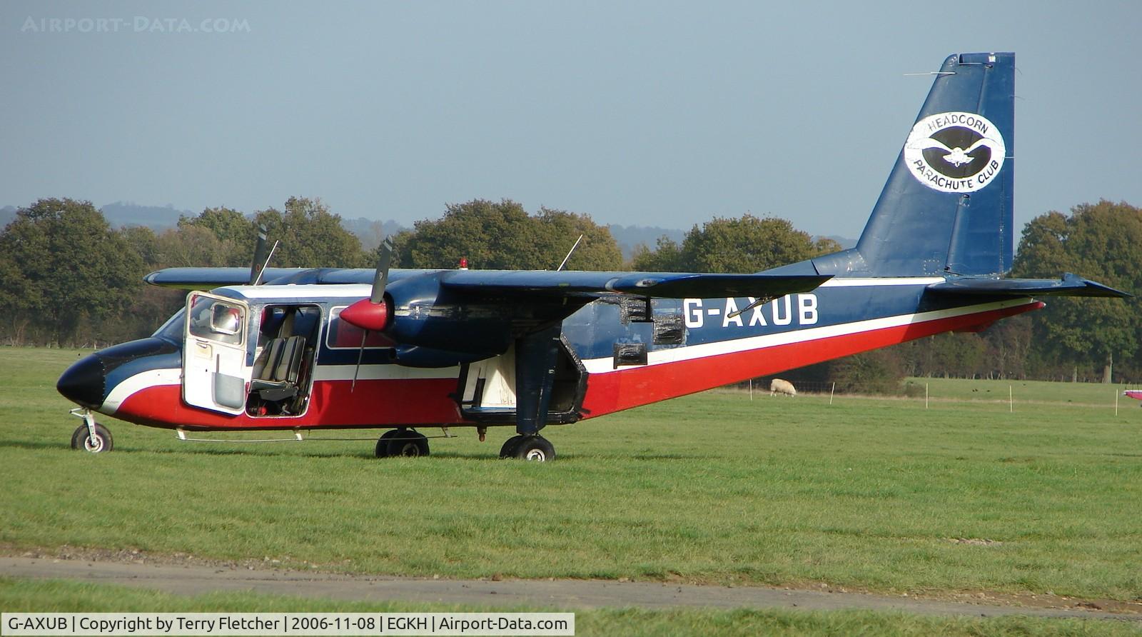 G-AXUB, 1969 Britten-Norman BN-2A Islander C/N 121, Islander at Headcorn