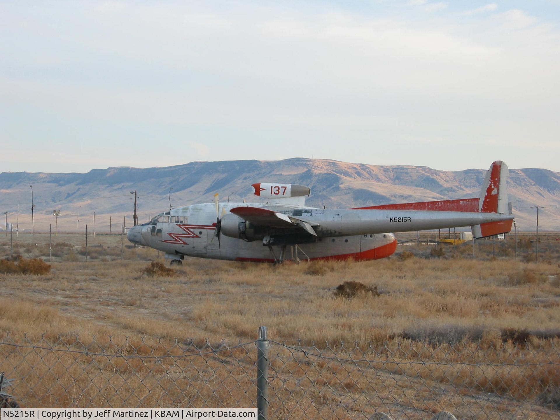 N5215R, 1968 Fairchild C-119G Flying Boxcar C/N 10773, C-119G at Battle Mountain Airport in Battle Mountain Nev.