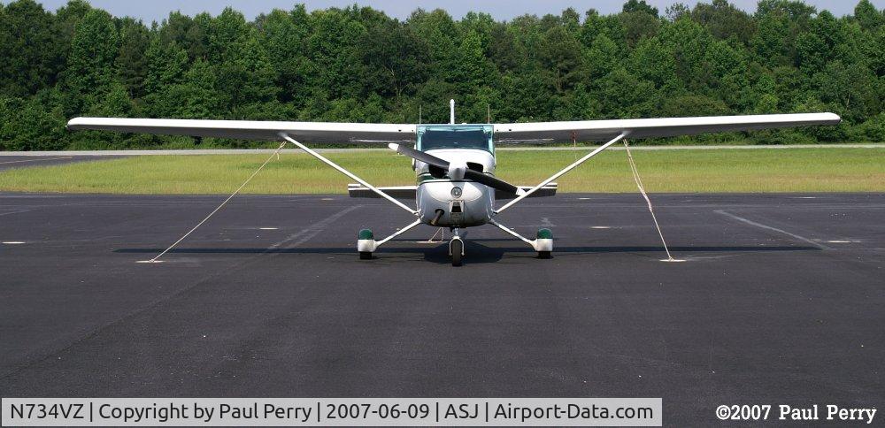N734VZ, 1977 Cessna 172N C/N 17269161, Tied down at the home field