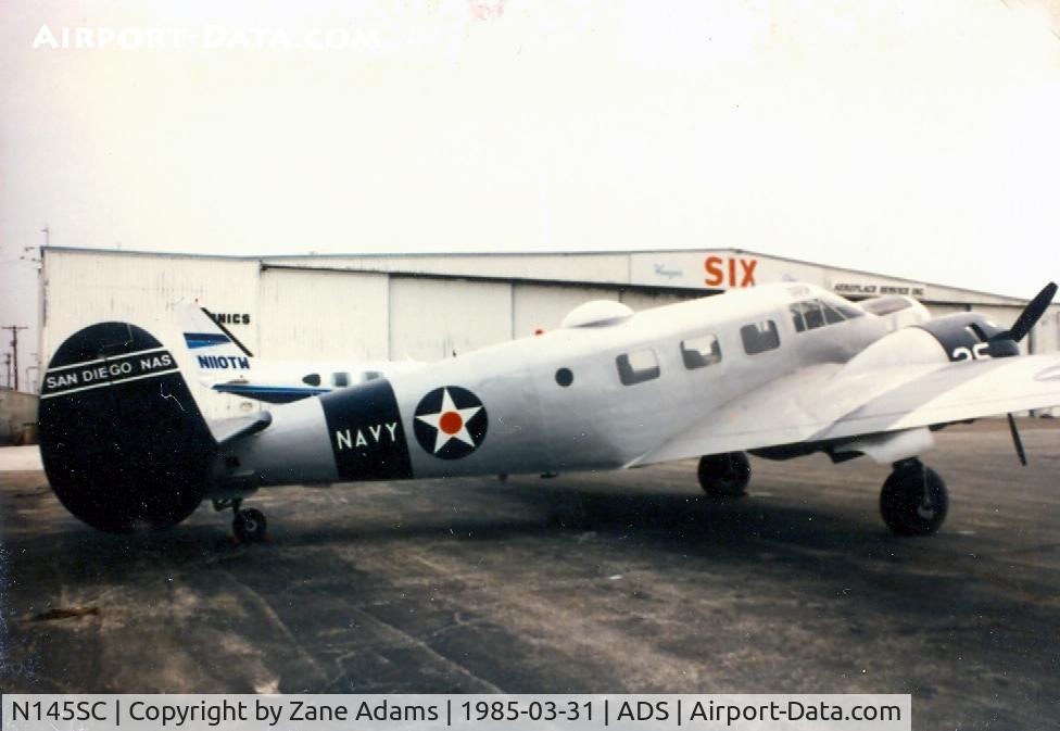 N145SC, 1943 Beech SNB-1 C/N 3906, At Addison Airport, Dallas, Texas