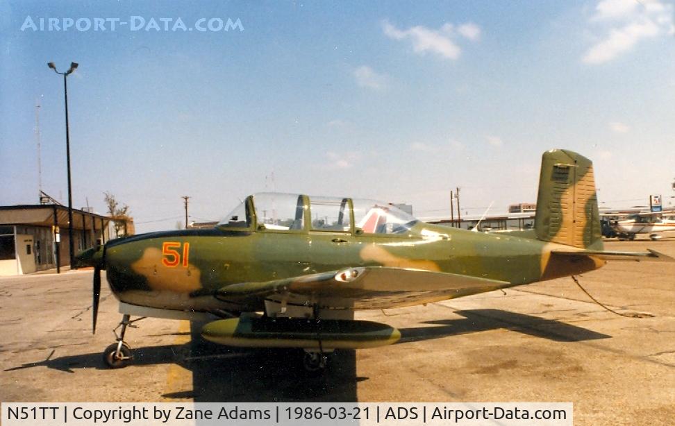 N51TT, 1981 Beech D-45 (T-34B) Mentor C/N BG-107, On the ramp at Addison Muni