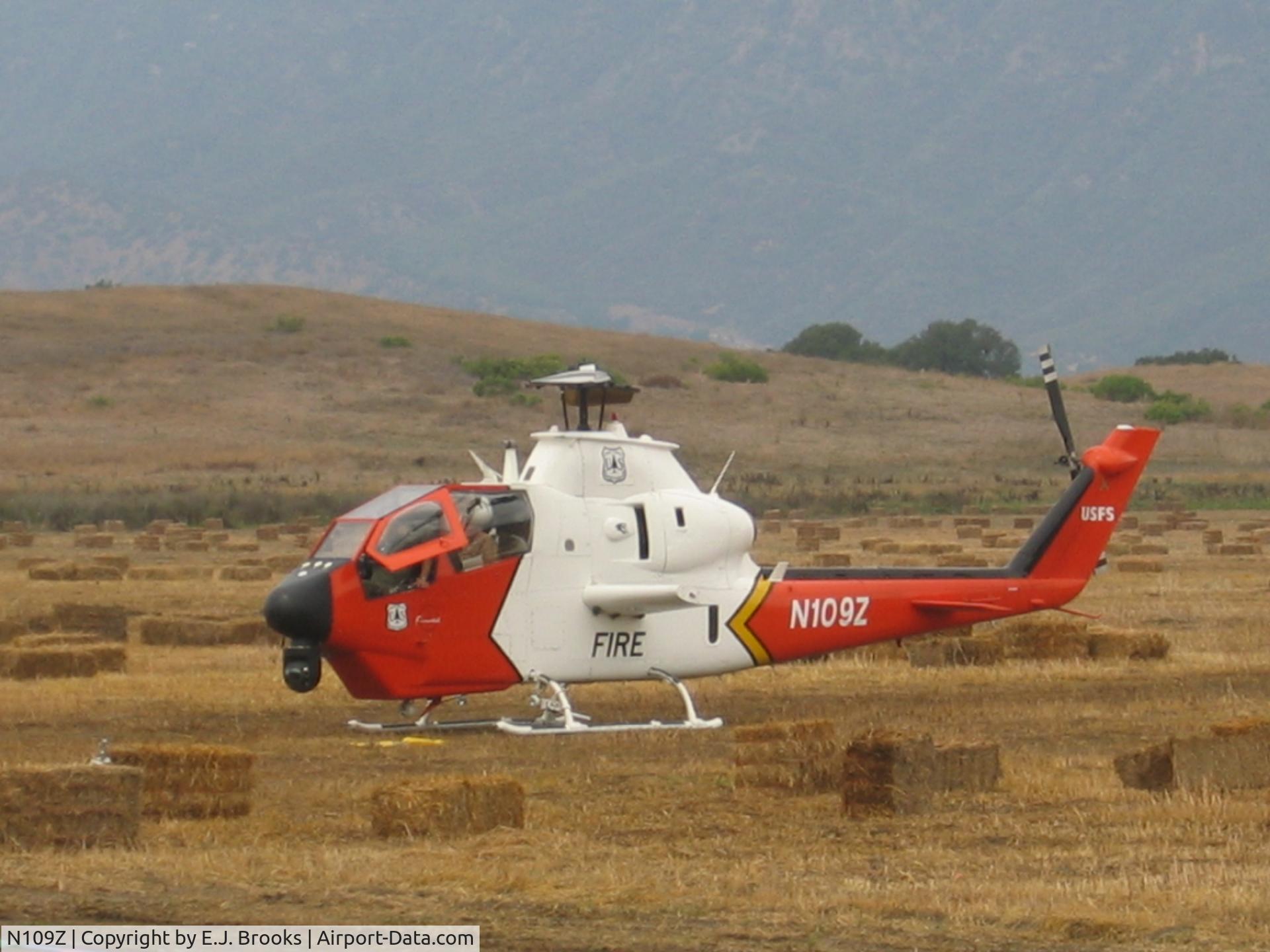 N109Z, 1969 Bell AH-1F Cobra C/N 20854, N109Z At Day Fire In CA